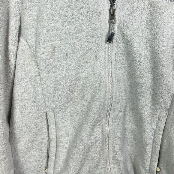 Womens Pale Gray The North Face Lightweight Fleece Jacket Size Large - Picture 5 of 5